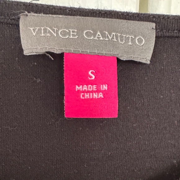 Vince Camuto Black Long-Sleeve Crew Neck with Cutout Top - Picture 2 of 4